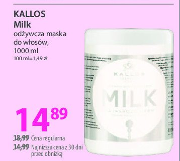 Maska do włosów KALLOS MILK promocja