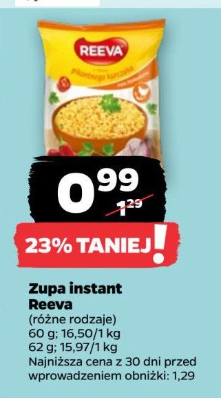 Zupa o smaku pikantnego kurczaka Reeva promocja w Netto