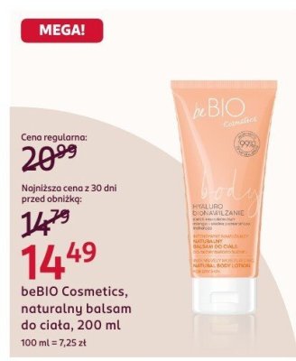 Naturalny balsam beBIO Cosmetics do ciała, 200 ml promocja w Rossmann