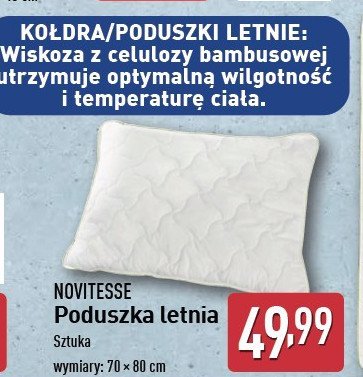Poduszka letnia 70 x 80 cm Novitesse promocja w Aldi
