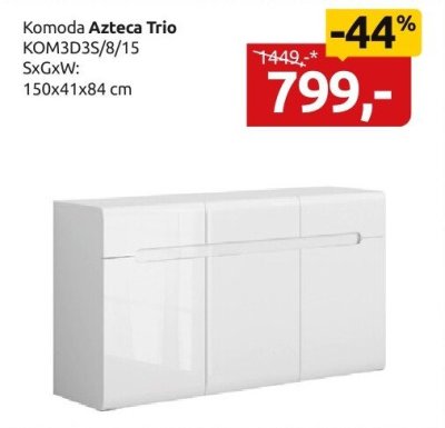 Komoda Azteca Trio KOM3D3S/8/15 promocja w Black Red White