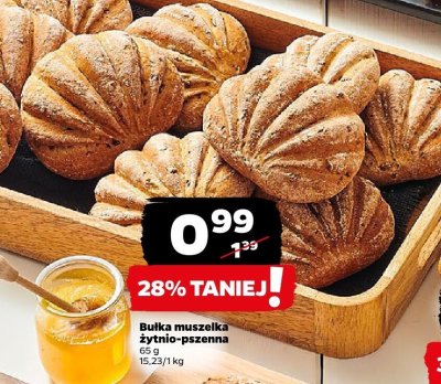 Bułka muszelka żytnio-pszenna promocja w Netto