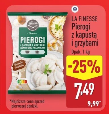 Pierogi z kapustą i grzybami La Finesse promocja w Aldi