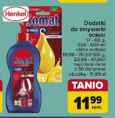 Odświeżacz do zmywarek lemon & orange Somat deo duo-perls promocja w Carrefour