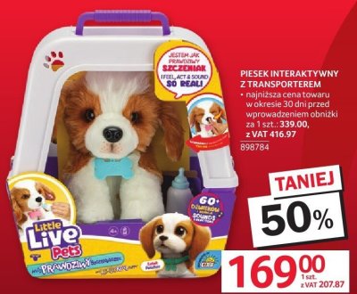 Piesek interaktywny z transporterem Little Live Pets promocja w Selgros