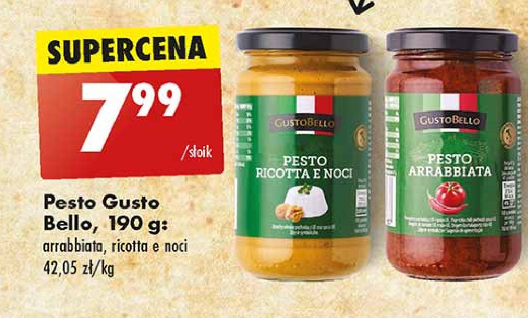 Pesto ricotta e noci Gustobello promocja