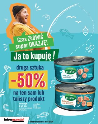 Tuńczyk w puszce, wybrane rodzaje DRUGI -50% promocja w Intermarche