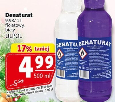 Denaturat 9,98/1 l fioletowy, biały ULPOL promocja w Prim Market