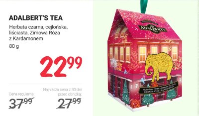 Herbata czarna, cejlońska, liściasta, Zimowa Róża z Kardamonem  promocja w Rossmann