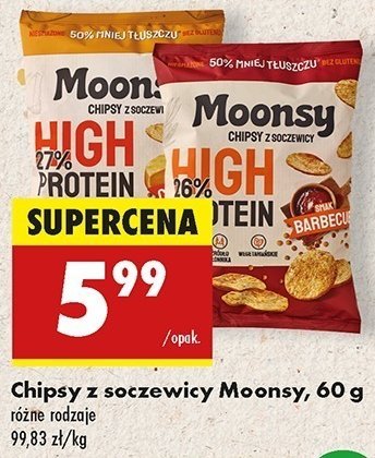 Chipsy z soczewicy barbecue Moonsy promocja