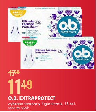 Tampony super+ comfort O.b. extra protect promocja