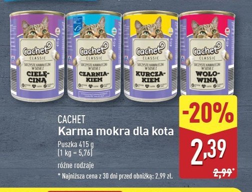 Karma dla kota z kurczakiem Cachet promocja