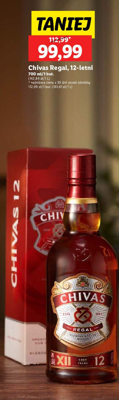 Whisky karton Chivas regal 12 promocja w Lidl