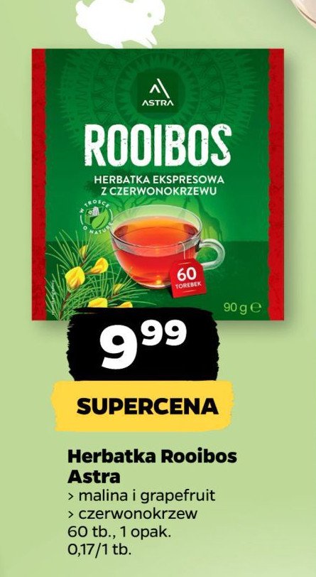 Herbata Astra rooibos Astra tea promocja w Netto