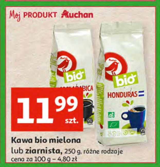 Kawa 100% arabica Auchan bio promocja