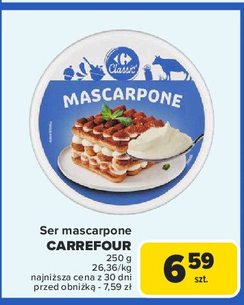 Ser mascarpone Carrefour classic promocja