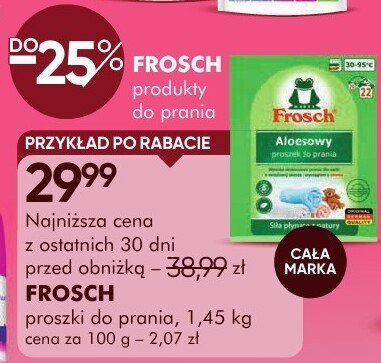 Proszek do prania Frosch 1,45 kg promocja w Super-Pharm