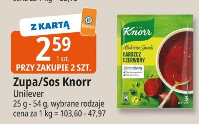 Zupa/Sos Knorr Unilever promocja w Leclerc
