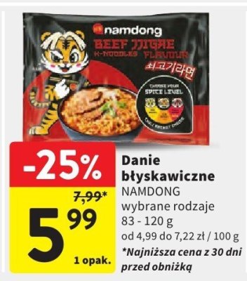 Danie błyskawiczne NAMDONG promocja w Intermarche