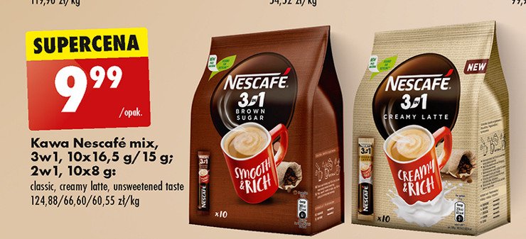 Kawa Nescafe 3in1 creamy latte promocja w Biedronka