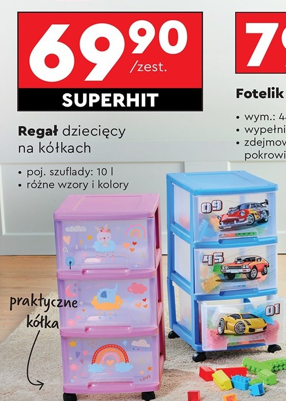 Regał dziecięcy 10 l Smukee promocja w Biedronka