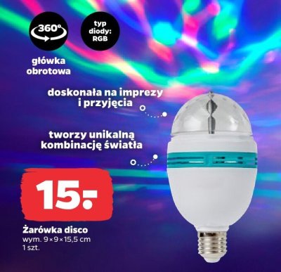 Żarówka disco RGB promocja w Netto