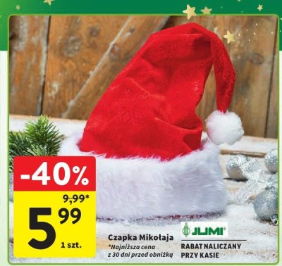 Czapka Mikołaja promocja w Intermarche