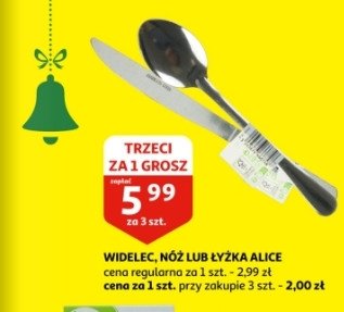 Widelec alice Auchan na co dzie艅 (logo zielone) promocja