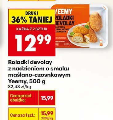 Roladki devolay z nadzieniem o smaku maślano-czosnkowym  promocja w Biedronka