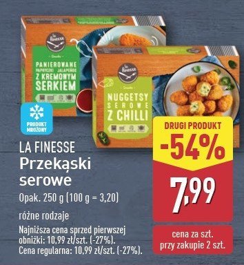 Nuggetsy serowe z chilli La finesse promocja w Aldi