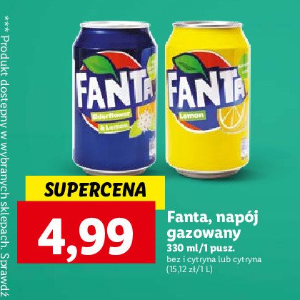 Nap贸j czarny bez i cytryna Fanta promocja