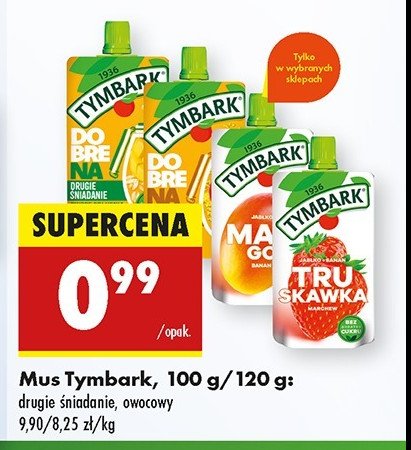 Mus jab艂ko-mango-banan-p艂atki owsiane Tymbark promocja