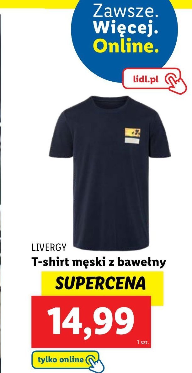 T-shirt męski Livergy promocja