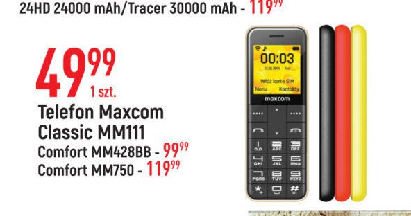Telefon kom贸rkowy mm111 Maxcom promocja