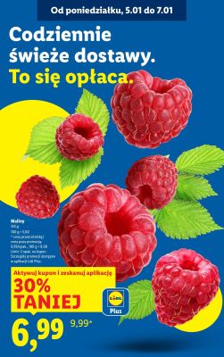 Maliny 125 g promocja w Lidl