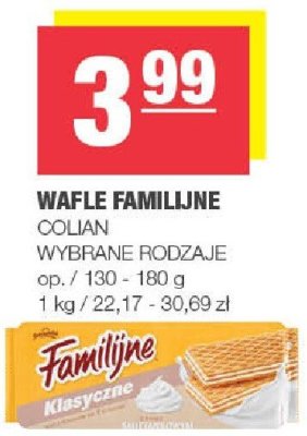 Wafle familijne Colian promocja w SPAR