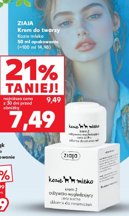 Krem 2 odżywczo-wygładzający Ziaja kozie mleko promocja