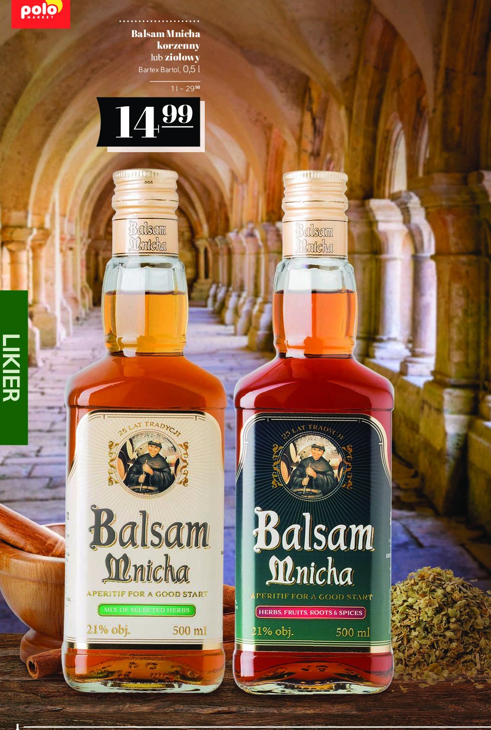 Wódka Balsam mnicha korzenny promocja w POLOmarket