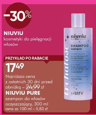 Szampon NIUVIU PURE do włosów oczyszczający promocja w Super-Pharm