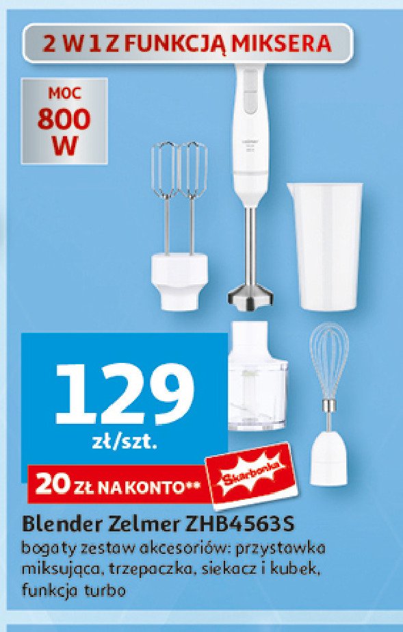 Blender zhb4563s Zelmer promocja w Auchan