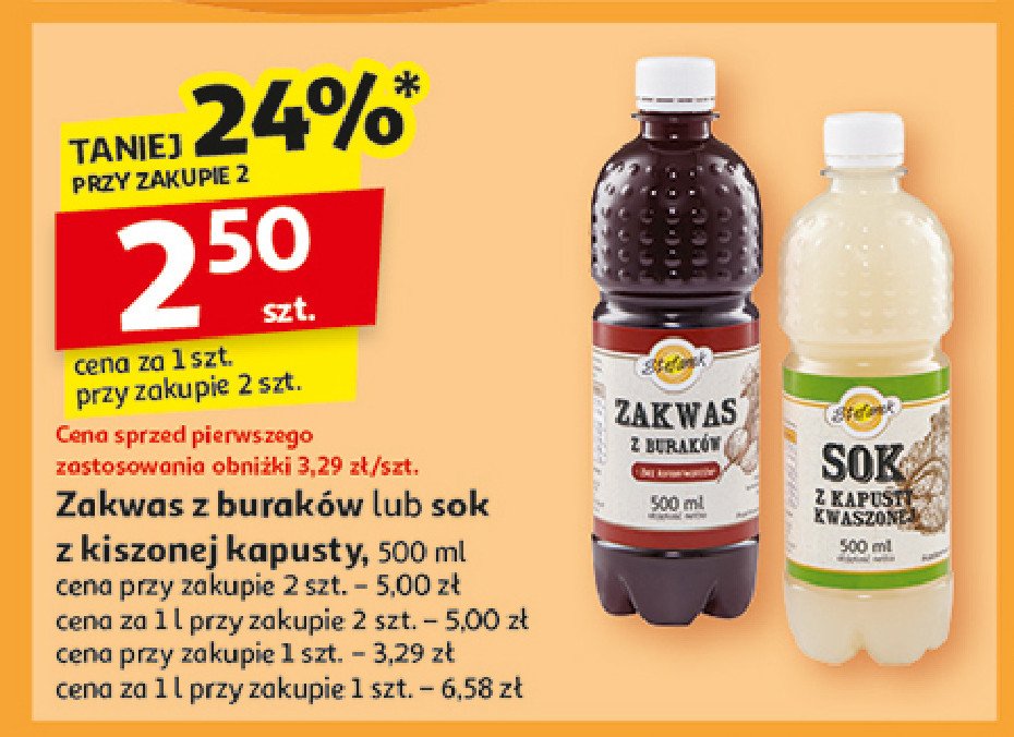 Zakwas z buraków Stefanek promocja w Auchan