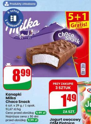 Kanapki Milka Choco Snack promocja w Dino