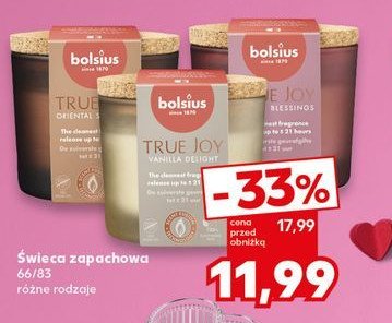 Świeca zapachowa w szkle oriental softness BOLSIUS TRUE JOY promocja