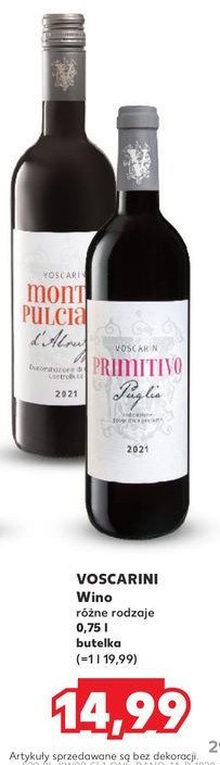 Wino Voscarini monte pulciano promocja w Kaufland