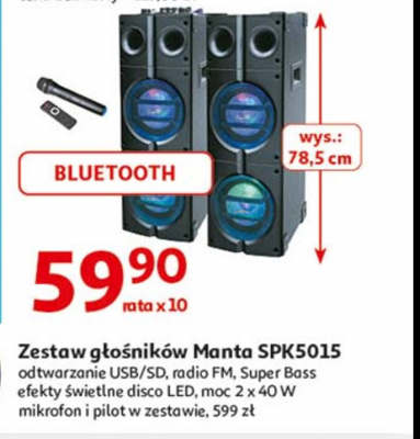 Głośniki spk5015 pro Manta promocja