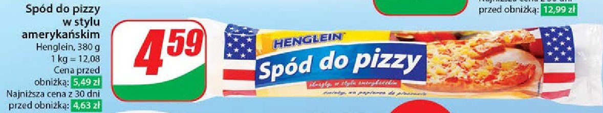 Spód do pizzy styl amerykański Henglein promocja w Dino
