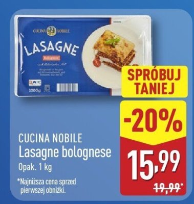 Lasagne bolognese  promocja w Aldi