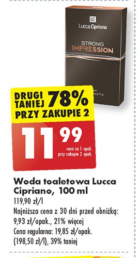 Woda  toaletowa Lucca cipriano strong impression promocja
