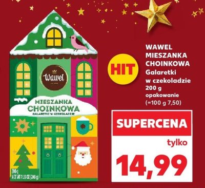 Mieszanka choinkowa Galaretki w czekoladzie Wawel 200g promocja w Kaufland
