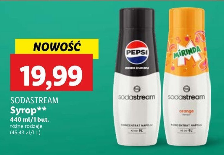 Sok do przygotowania napojów gazowanych mirinda Sodastream promocja